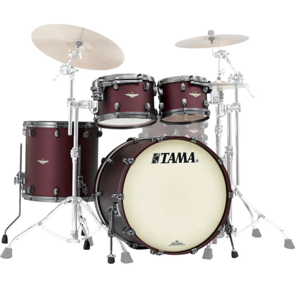 TAMA MA42TZUS-FBM Starclassic Maple Flat Burgundy Metallic 4 Parça (22B/10T/12T/16F) Akustik Davul Seti