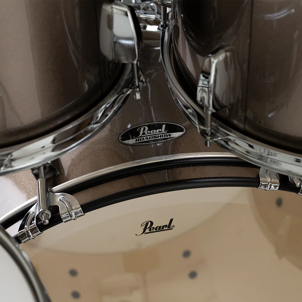 PEARL RS525SBC/C707 Roadshow Bronze Metallic 5 Parça (22B/10T/12T/16F/14S) Aksamlı ve Sabian Solar Zilli Akustik Davul Seti