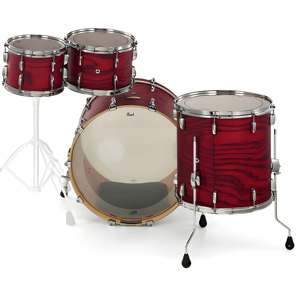 PEARL STS904XP/C847 - Session Studio Select 'Scarlet Ash' 4 Parça (20B/10T/12T/14F) Akustik Davul Seti