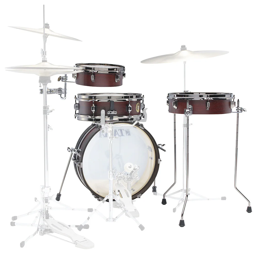 TAMA LJK48PBN-BWW Limited Club-JAM Pancake Burgundy Walnut Wrap 4 Parça (18B/10T/13F/12S) Akustik Davul Seti