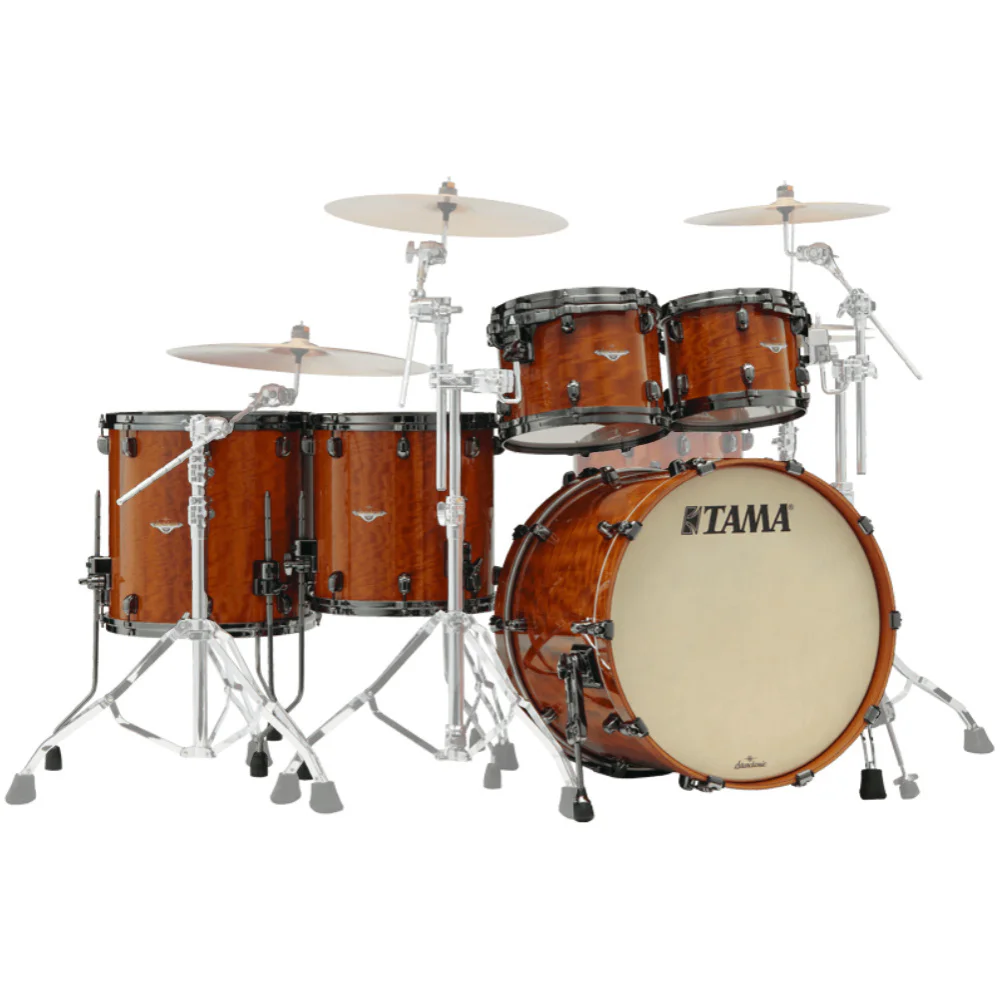 TAMA BE52ZBAS-GAC Starclassic Bubinga Gloss African Cherry Limited Edition Revival Model 5 Parça (22B/10T/12T/14F/16F) Akustik Davul Seti