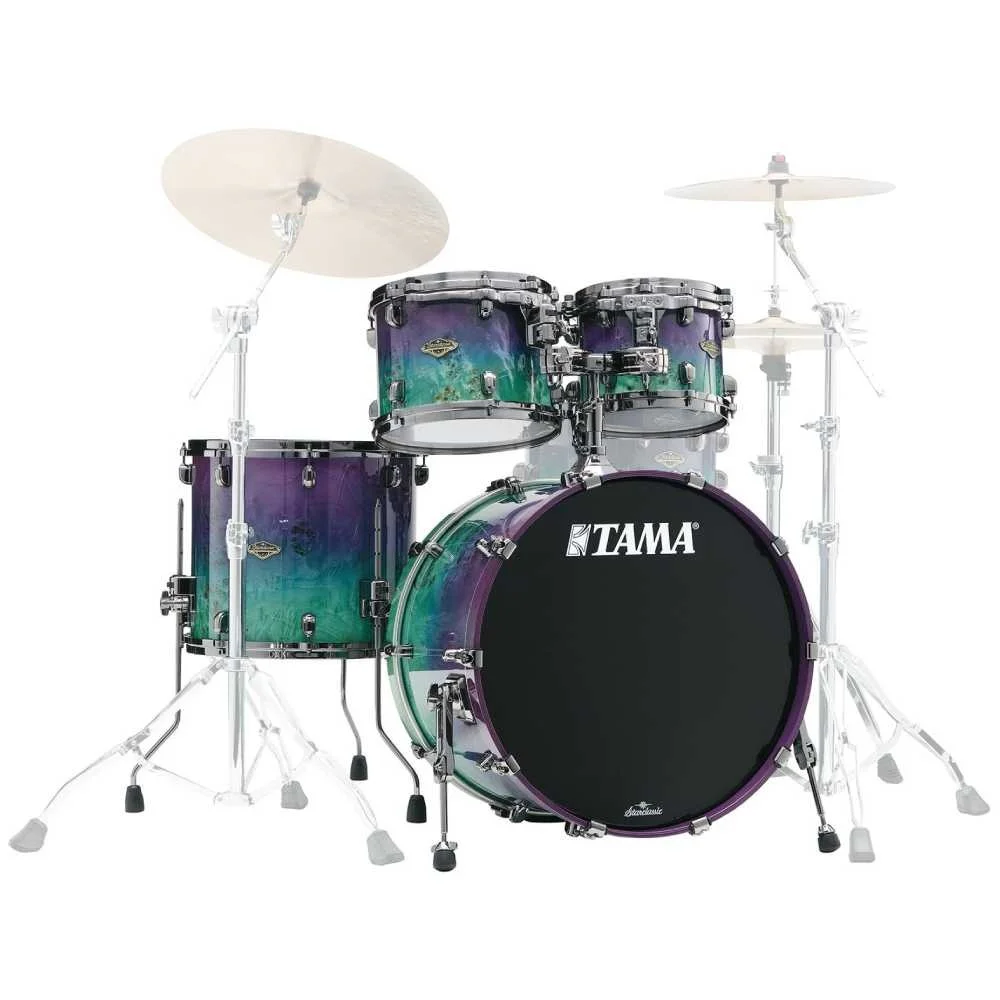 TAMA WBS42BNMS-NMF Limited Starclassic Walnut/Birch Nebula Mappa Burl Fade 4 Parça (22B/10T/12T/16F) Akustik Davul Seti