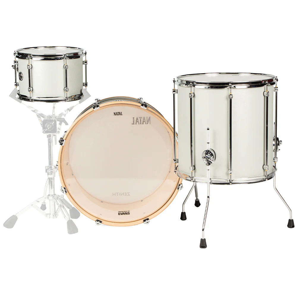 NATAL KZN-TR-SIS Zenith Silver Frost 3 Parça (22B/12T/16F) Akustik Davul Seti