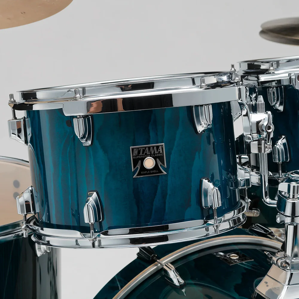 Tama CL72RSP-GHP Superstar Classic Gloss Sapphire Lacebark Pine 7 Parça (22B/8T/10T/12T/14F/16F/14S) Akustik Davul Seti
