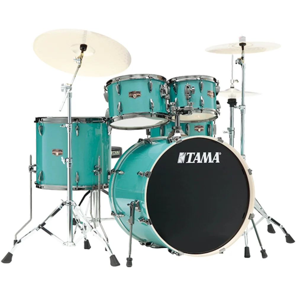 TAMA IP52H6WBN-SLM - Imperialstar Sky Blue Mist 5 Parça (22B/10T/12T/16F/14S) Aksamlı Akustik Davul Seti