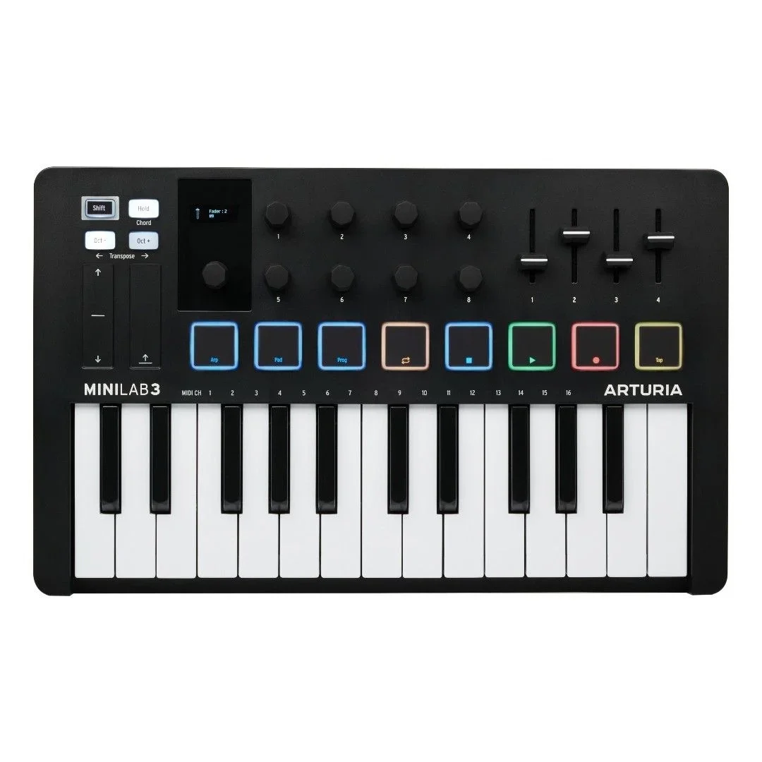 Arturia MiniLab 3 Yeni nesil 25-tuş, zengin içerikli MIDI konrolcü
