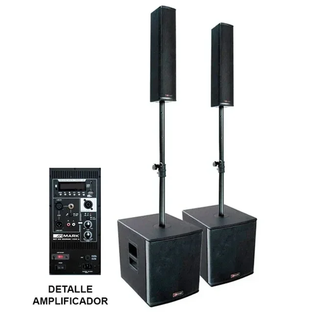 Mark SET MK BIGMAN 1000 A L/R Stereo Aktif Sütun Hoparlör Seti 2 x 12-inch Sub + 2 x 4x4-inch Satelite
